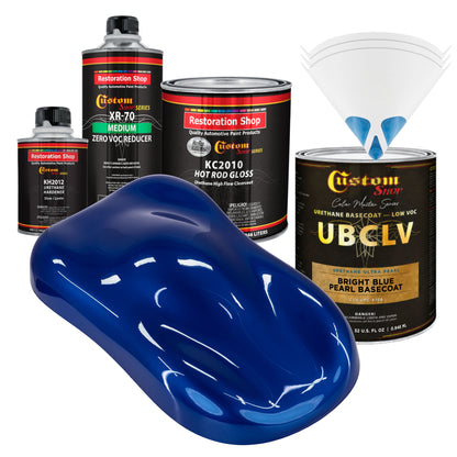 UPC Urethane Ultra Pearl Colors - Bright Blue Pearl Basecoat- Quart Gloss Kit