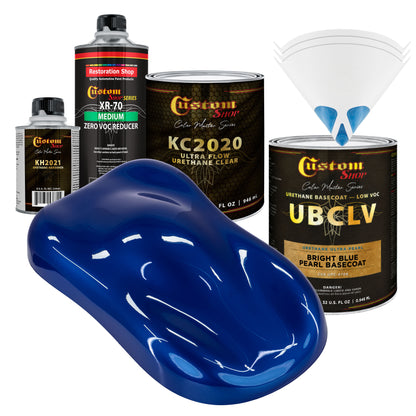 UPC Urethane Ultra Pearl Colors - Bright Blue Pearl Basecoat- Quart Ultra Flow Kit
