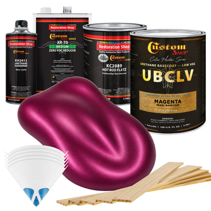 UPC Urethane Ultra Pearl Colors - Magenta Pearl Basecoat- Gallon Matte Kit