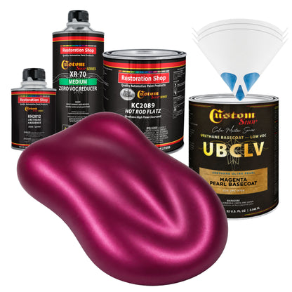 UPC Urethane Ultra Pearl Colors - Magenta Pearl Basecoat- Quart Matte Kit