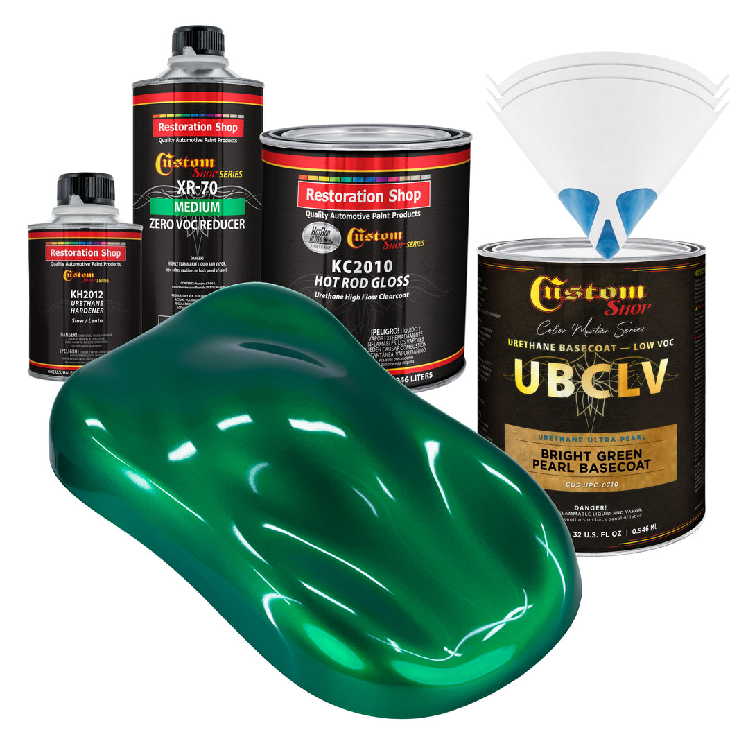 UPC Urethane Ultra Pearl Colors - Bright Green Pearl Basecoat- Quart Gloss Kit