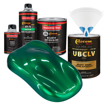 UPC Urethane Ultra Pearl Colors - Bright Green Pearl Basecoat- Quart Gloss Kit