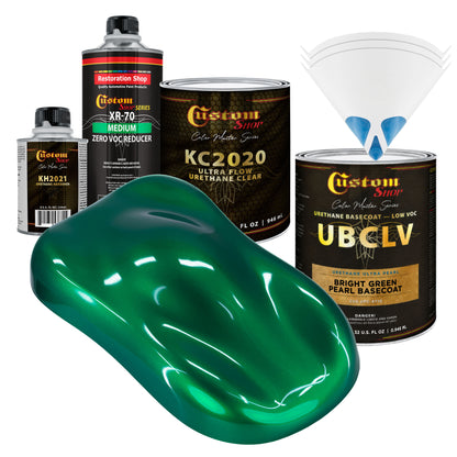 UPC Urethane Ultra Pearl Colors - Bright Green Pearl Basecoat- Quart Ultra Flow Kit