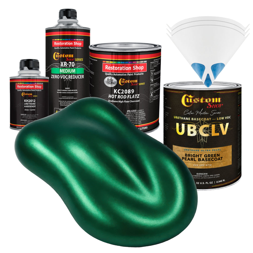 UPC Urethane Ultra Pearl Colors - Bright Green Pearl Basecoat- Quart Matte Kit