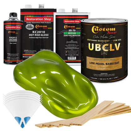 UPC Urethane Ultra Pearl Colors - Lime Pearl Basecoat- Gallon Gloss Kit