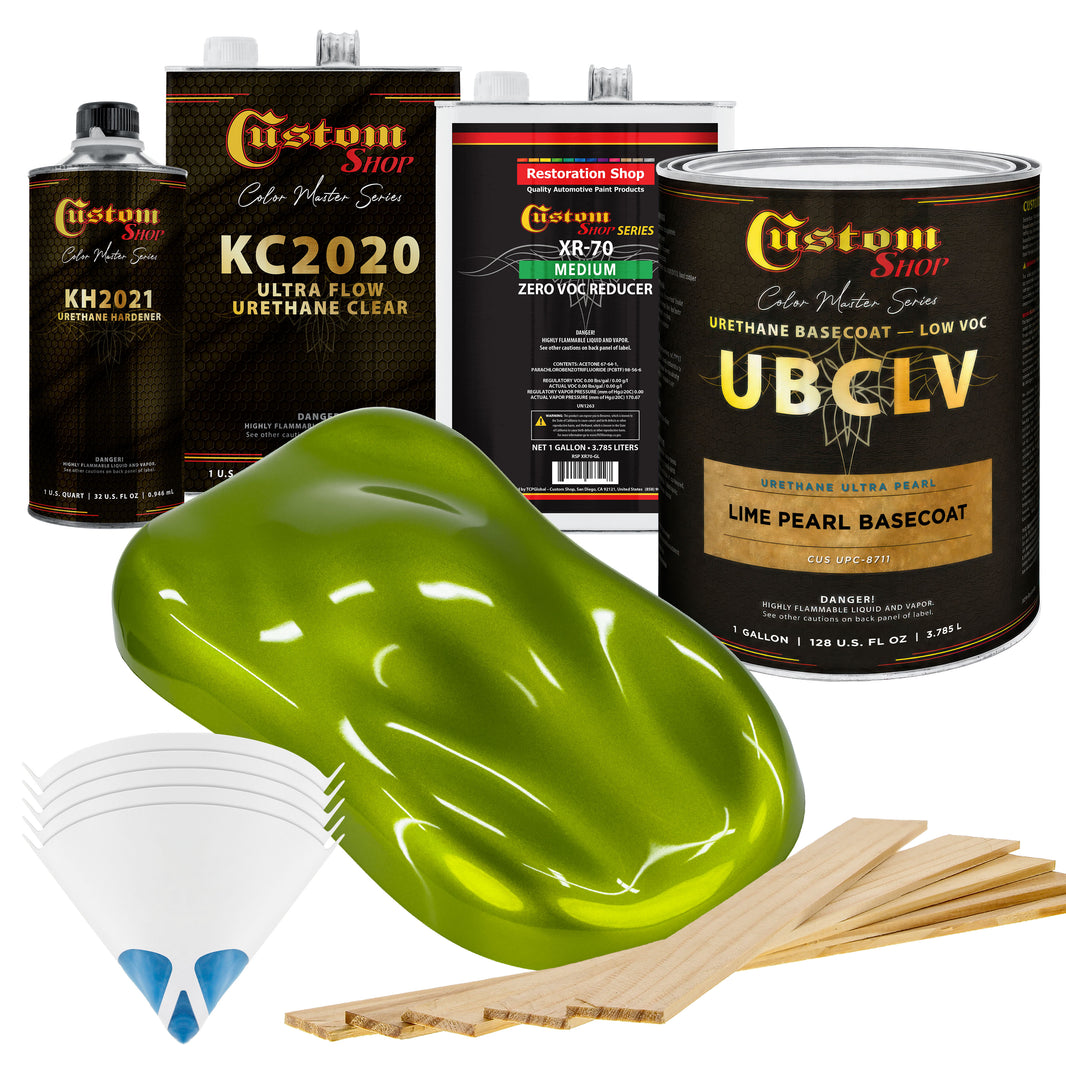 UPC Urethane Ultra Pearl Colors - Lime Pearl Basecoat- Gallon Ultra Flow Kit
