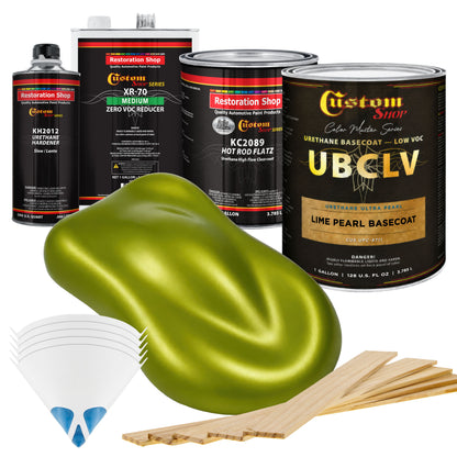 UPC Urethane Ultra Pearl Colors - Lime Pearl Basecoat- Gallon Matte Kit