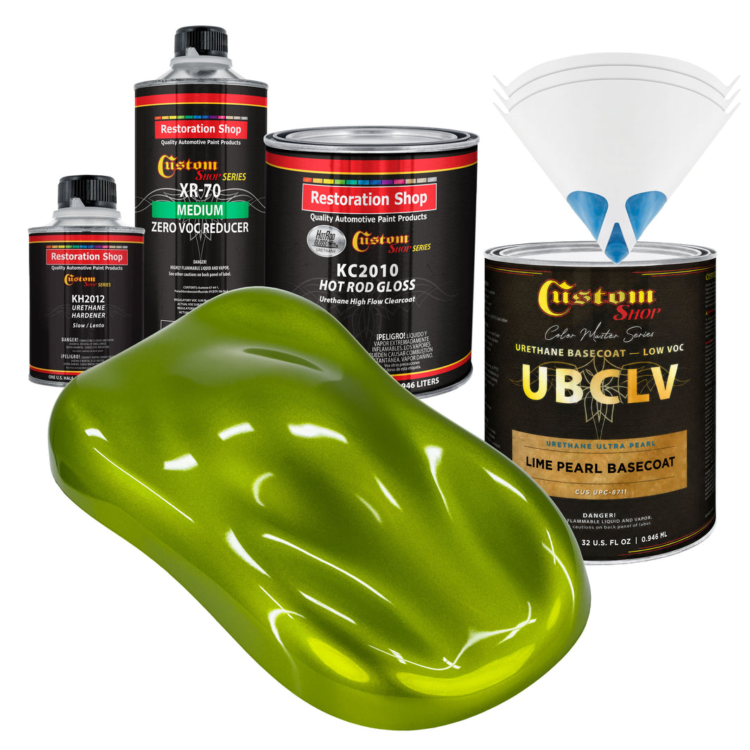 UPC Urethane Ultra Pearl Colors - Lime Pearl Basecoat- Quart Gloss Kit