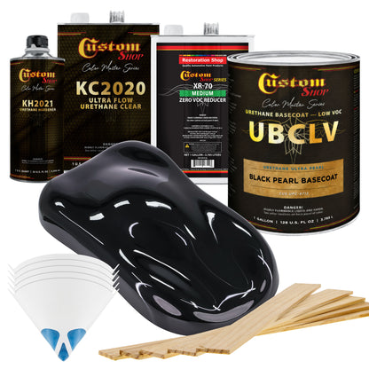 UPC Urethane Ultra Pearl Colors - Black Pearl Basecoat- Gallon Ultra Flow Kit