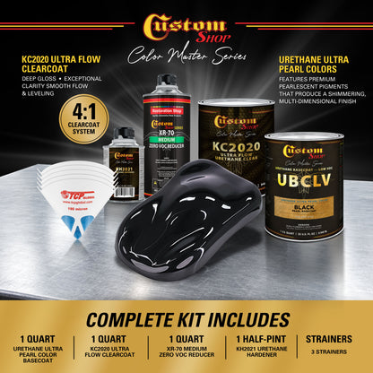 UPC Urethane Ultra Pearl Colors - Black Pearl Basecoat- Quart Ultra Flow Kit