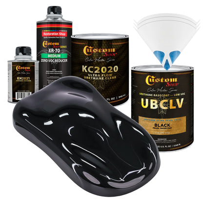 UPC Urethane Ultra Pearl Colors - Black Pearl Basecoat- Quart Ultra Flow Kit