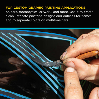 Vinyl Fineline Pinstripe Tape, Blue 1/16" x 36 Yard Roll - Create Sharp Graphic Design Curves, Mask Fine Lines, Conformable Paint Masking Striping
