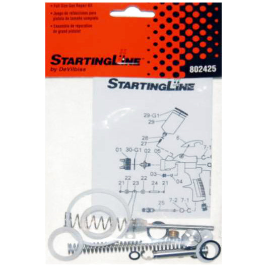 Startingline Full Size 1.3, 1.8 HVLP Spray Gun Repair Rebuild Kit