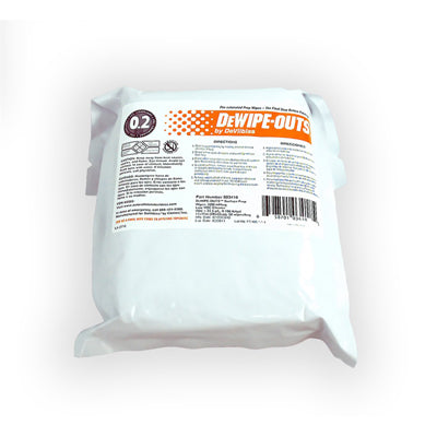 Dewipe-Outs Prep Wipe 11" x 17" Acetone Blend, California Exempt, Must Be Used with Dev 803408 Storage Case - VOC Compliant California Blend
