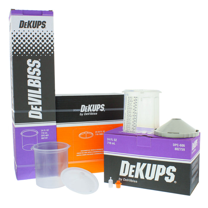 Devilbiss Dekups 24 oz Starter Set Kit New Disposable HVLP Paint Spray Gun Cups