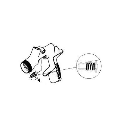 Spring Adjustment Needle Packing (2 Pack) for GTI, Plus and JGA Spray Guns