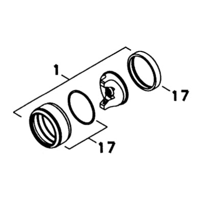 Air Cap (#505) and Retaining Ring Assembly 802841 for CVI Lightweight Spray Guns
