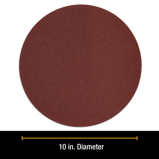 Dura-Gold Premium 10" PSA Sanding Discs - 80 Grit (Box of 8) - Sandpaper Discs with Self Adhesive, Fast Cutting Aluminum Oxide, Drywall, Floor, Wood