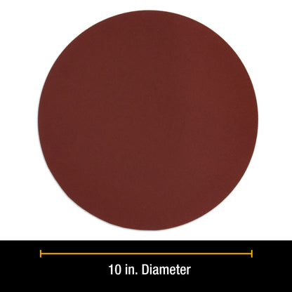 Premium 10" PSA Sanding Disc Variety Pack, 2 Each of 60, 80, 120, 180 & 240 Grit Self Adhesive Aluminum Oxide Sandpaper Drywall, Floor, Wood