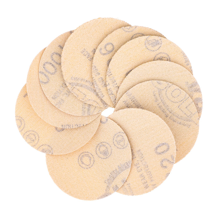 Variety Grit Pack - 2" Gold Hook & Loop Sanding Discs for DA Sanders - Box of 50