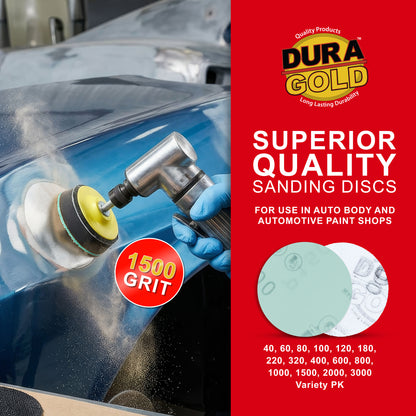 1500 Grit - 2" Gold Hook & Loop Sanding Discs for DA Sanders - Box of 30