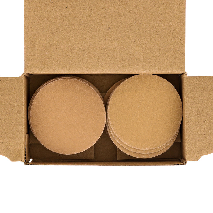 180 Grit - 2" Gold Hook & Loop Sanding Discs for DA Sanders - Box of 30