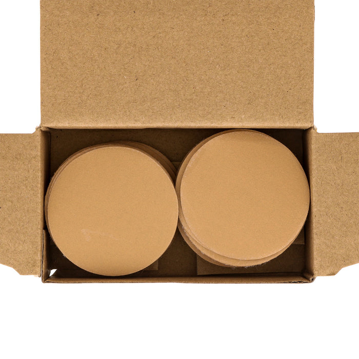 400 Grit - 2" Gold Hook & Loop Sanding Discs for DA Sanders - Box of 40