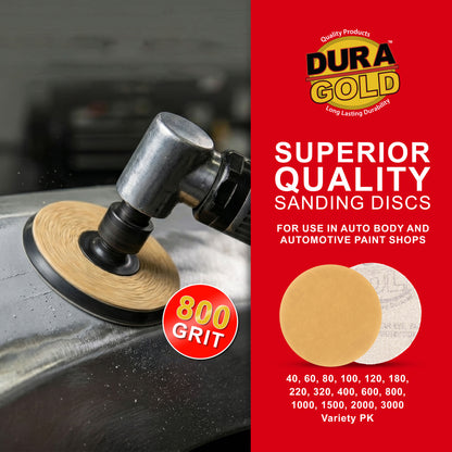 800 Grit - 2" Gold Hook & Loop Sanding Discs for DA Sanders - Box of 40