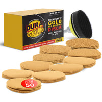 Variety Grit Pack - 3" Gold Hook & Loop Sanding Discs for DA Sanders - Box of 50