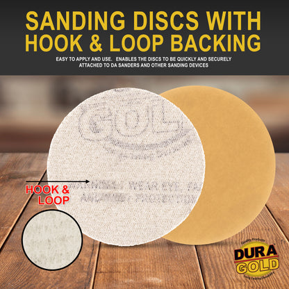 1000 Grit - 3" Gold Hook & Loop Sanding Discs for DA Sanders - Box of 40