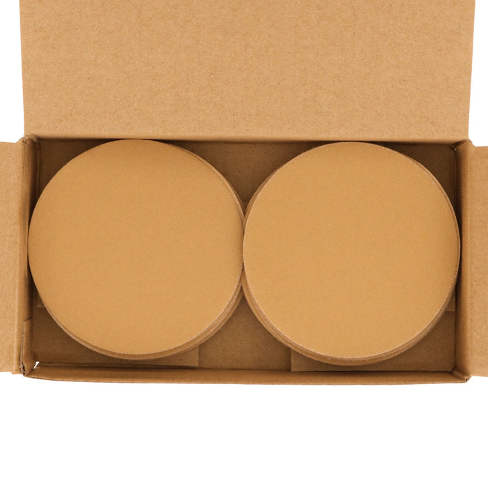 220 Grit - 3" Gold Hook & Loop Sanding Discs for DA Sanders - Box of 30