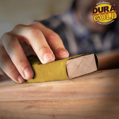 240 Grit Gold - 1/4 Sheet Plain Backing Sandpaper 5.5" x 4.5" - For Palm Sanders - Box of 400