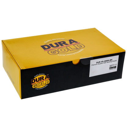 600 Grit Gold - 1/4 Sheet Plain Backing Sandpaper 5.5" x 4.5" - For Palm Sanders - Box of 400