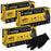 HD Black Nitrile Disposable Gloves, 3 Boxes of 100, Size X-Large, 6 Mil - Latex Free, Powder Free, Textured Grip, Food Safe