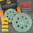 2000 Grit - 5" Green Film DA Sanding Discs - 8-Hole Pattern Hook and Loop - Box of 50