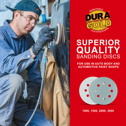 3000 Grit - 5" Green Film DA Sanding Discs - 8-Hole Pattern Hook and Loop - Box of 50