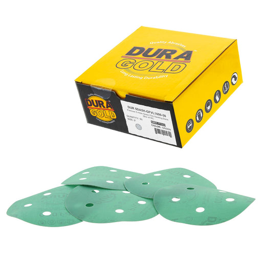 1000 Grit - 5" Green Film DA Sanding Discs - 5-Hole Pattern Hook and Loop - Box of 50