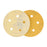 220 Grit - 5" Gold DA Sanding Discs - 5-Hole Pattern Hook and Loop - Box of 50