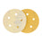 320 Grit - 5" Gold DA Sanding Discs - 5-Hole Pattern Hook and Loop - Box of 50