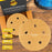 600 Grit - 5" Gold DA Sanding Discs - 5-Hole Pattern Hook and Loop - Box of 50