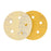 600 Grit - 5" Gold DA Sanding Discs - 5-Hole Pattern Hook and Loop - Box of 50
