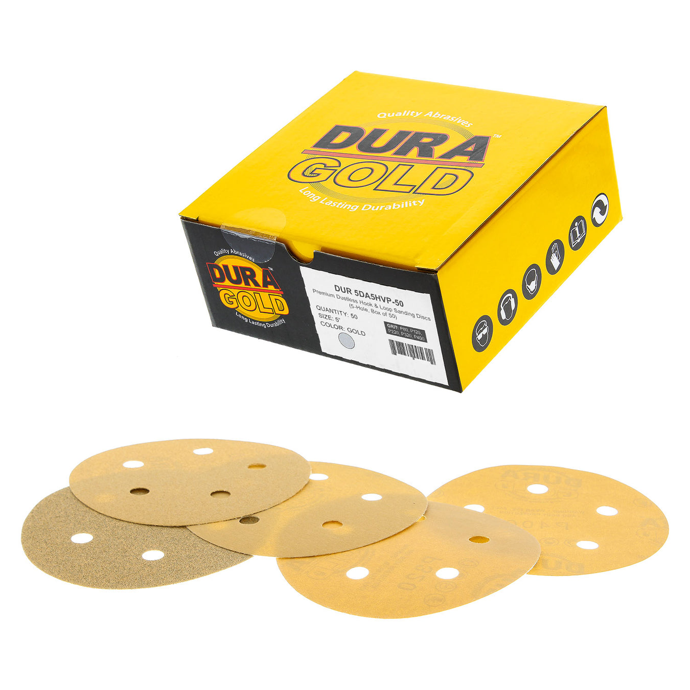 5 Inch 5 Hole Discs - Dura-Gold