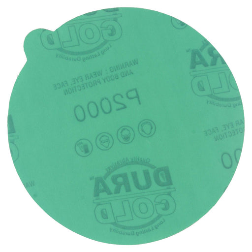 2000 Grit - 5" Green Film - PSA Self Adhesive Stickyback Sanding Discs for DA Sanders - Box of 50