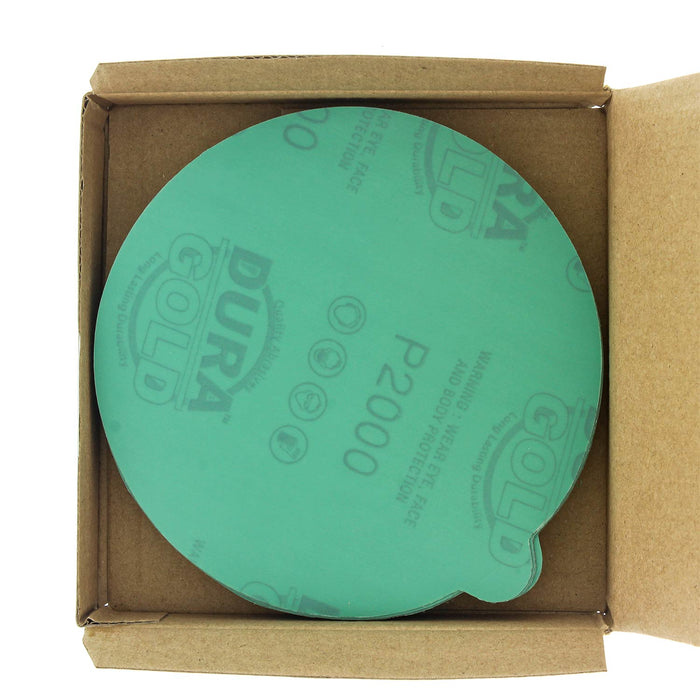 2000 Grit - 5" Green Film - PSA Self Adhesive Stickyback Sanding Discs for DA Sanders - Box of 50