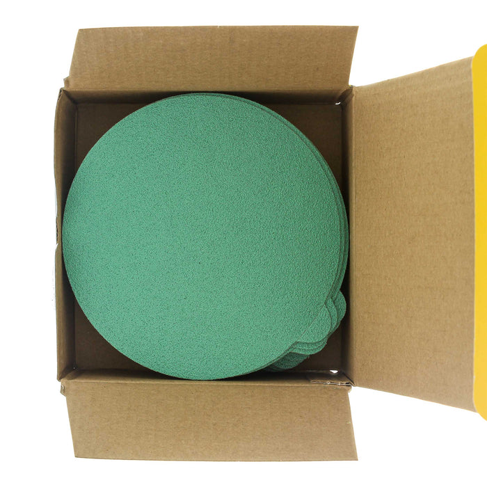 60 Grit - 5" Green Film - PSA Self Adhesive Stickyback Sanding Discs for DA Sanders - Box of 50