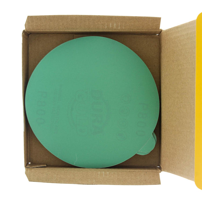 800 Grit - 5" Green Film - PSA Self Adhesive Stickyback Sanding Discs for DA Sanders - Box of 50