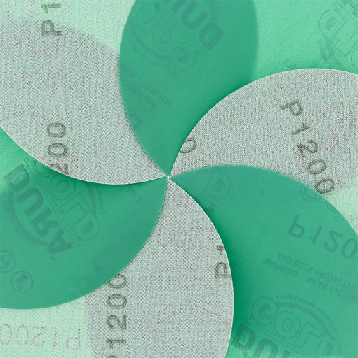 1200 Grit - 5" Green Film - Hook & Loop Sanding Discs for DA Sanders - Box of 50