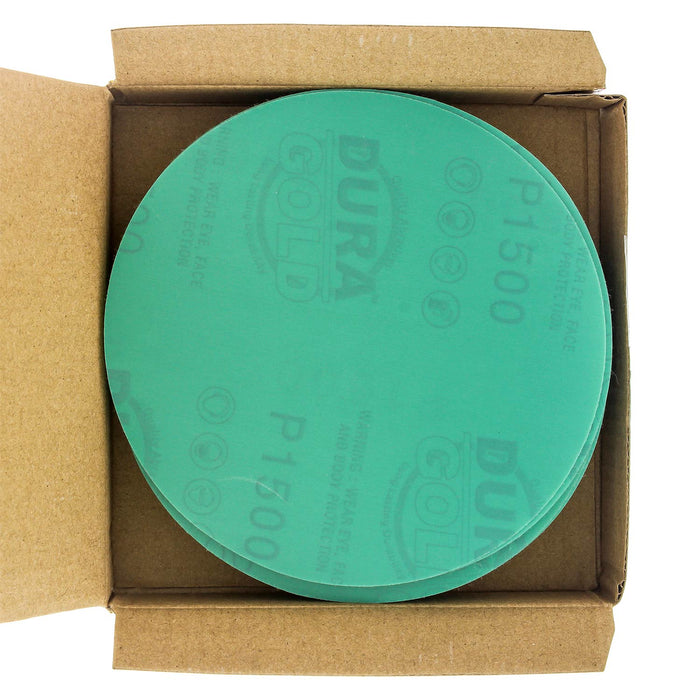 1500 Grit - 5" Green Film - Hook & Loop Sanding Discs for DA Sanders - Box of 50