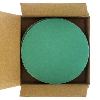180 Grit - 5" Green Film - Hook & Loop Sanding Discs for DA Sanders - Box of 50