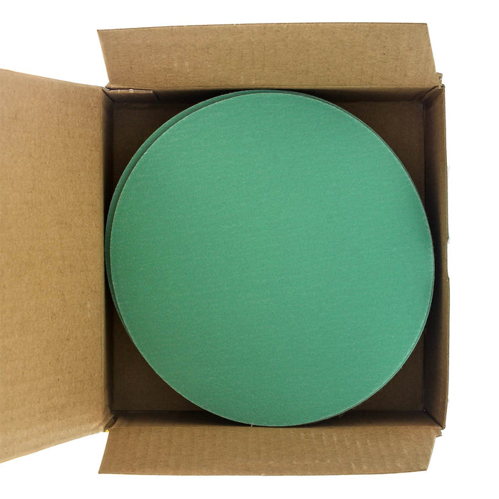 240 Grit - 5" Green Film - Hook & Loop Sanding Discs for DA Sanders - Box of 50